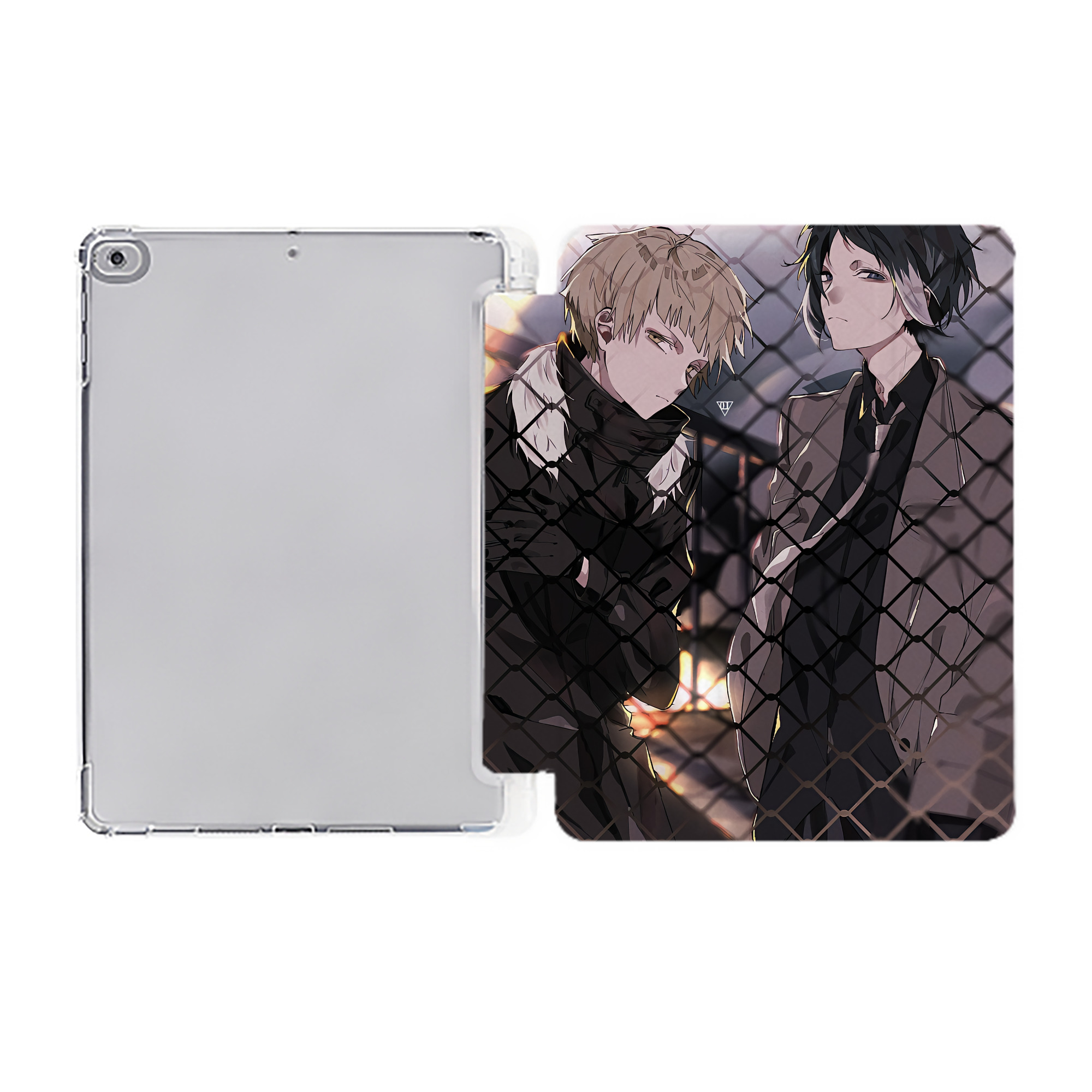 （画像用） 文豪ストレイドッグス Bungo Stray Dogs IPad ケース ペン収納付き 三つ折りスタンド PUレザー×シリコン 対応機種9.5/10.5/10.9インチ
